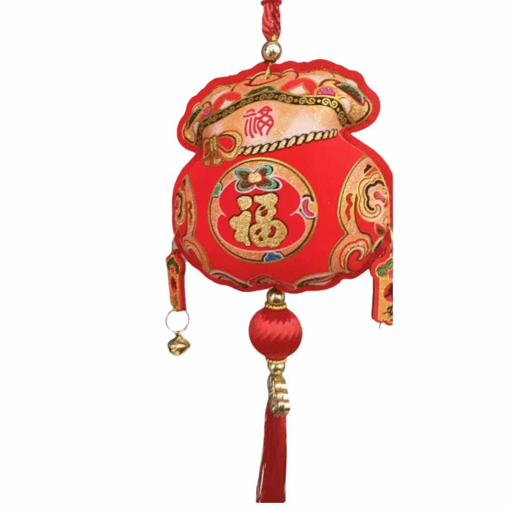 Good Fortune Chinese New Year Pendants Best Wishes Get Rich New Year Hanging Ornaments Red Good Luck Chinese Lucky Ornament
