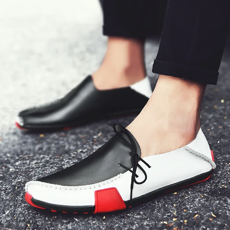 

Men Shoes Brand Fashion Handmade Shoes Male Leather Casual Shoes Driving Soft Comfortable Luxury Sneakers Men Flats
