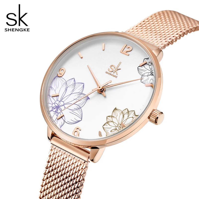 Shengke SK Fashion Watches For Women Ladies Luxury Quartz Relogio Feminino Female Montre Reloj Mujer Zegarek Damski Dropshipping