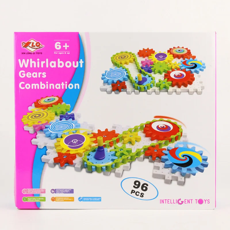 96Pcs blocchi di plastica per bambini giocattoli blocchi di ingranaggi giocattoli giocattoli fai da te giocattolo educativo creativo per bambini