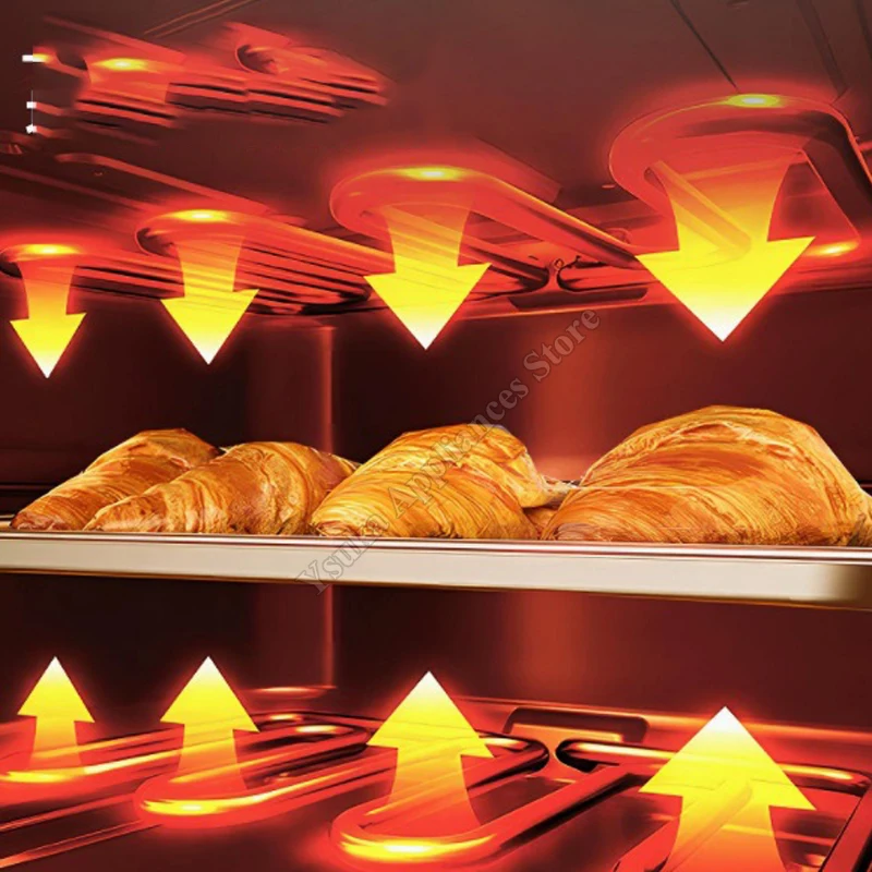 Four à Pizza électrique Commercial à trois couches et six plateaux, Machine de cuisson industrielle polyvalente d'intérieur 220V/380V