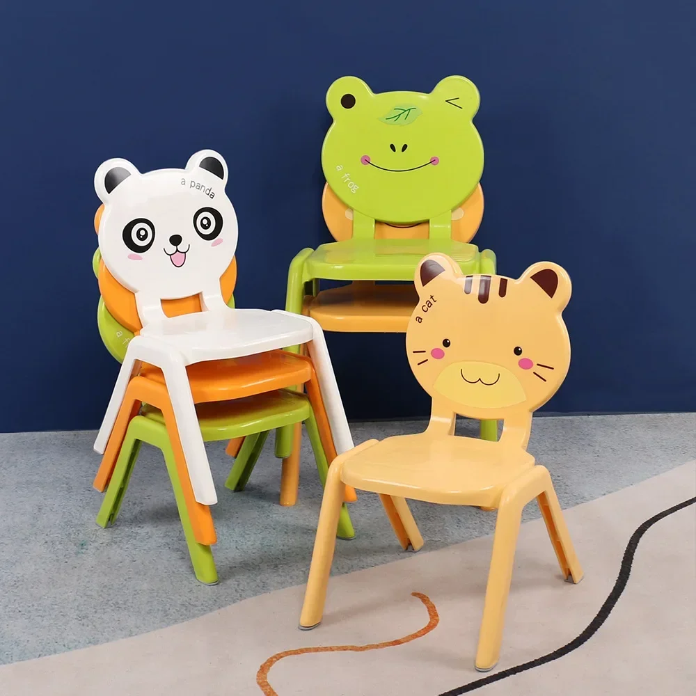 Thickened backrest chair wholesale kindergarten table kids stool baby  non slip small stool plastic study