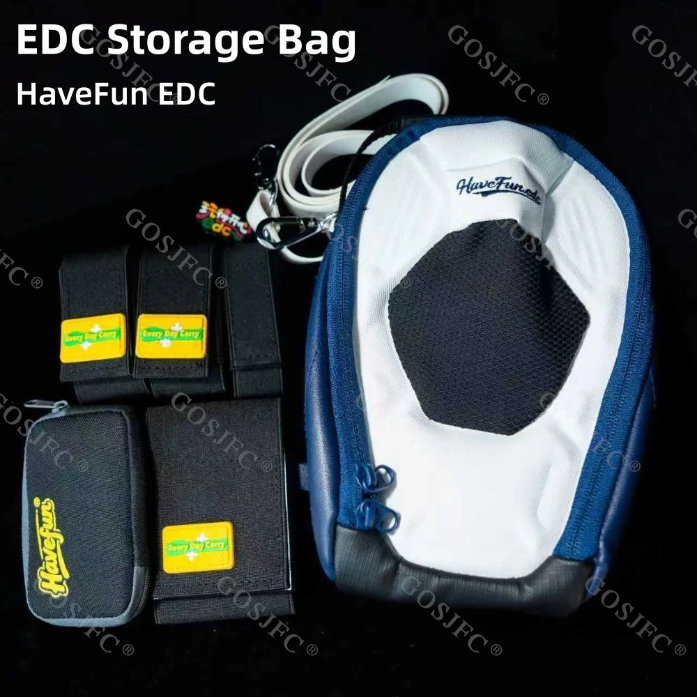 HaveFun EDC bolsa de almacenamiento bolso cruzado de cuero PU juguetes EDC almacenamiento de partición Fidget Spinner Fidget juguetes para adultos