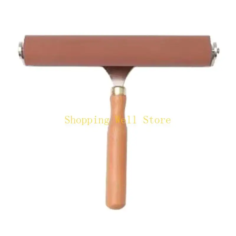 

KX4B 1/3Pcs Rubber Brayer Roller, Soft Rubber Rollers for Printmaking Stamping Handle Print Rollers Rubber Brayer Tool