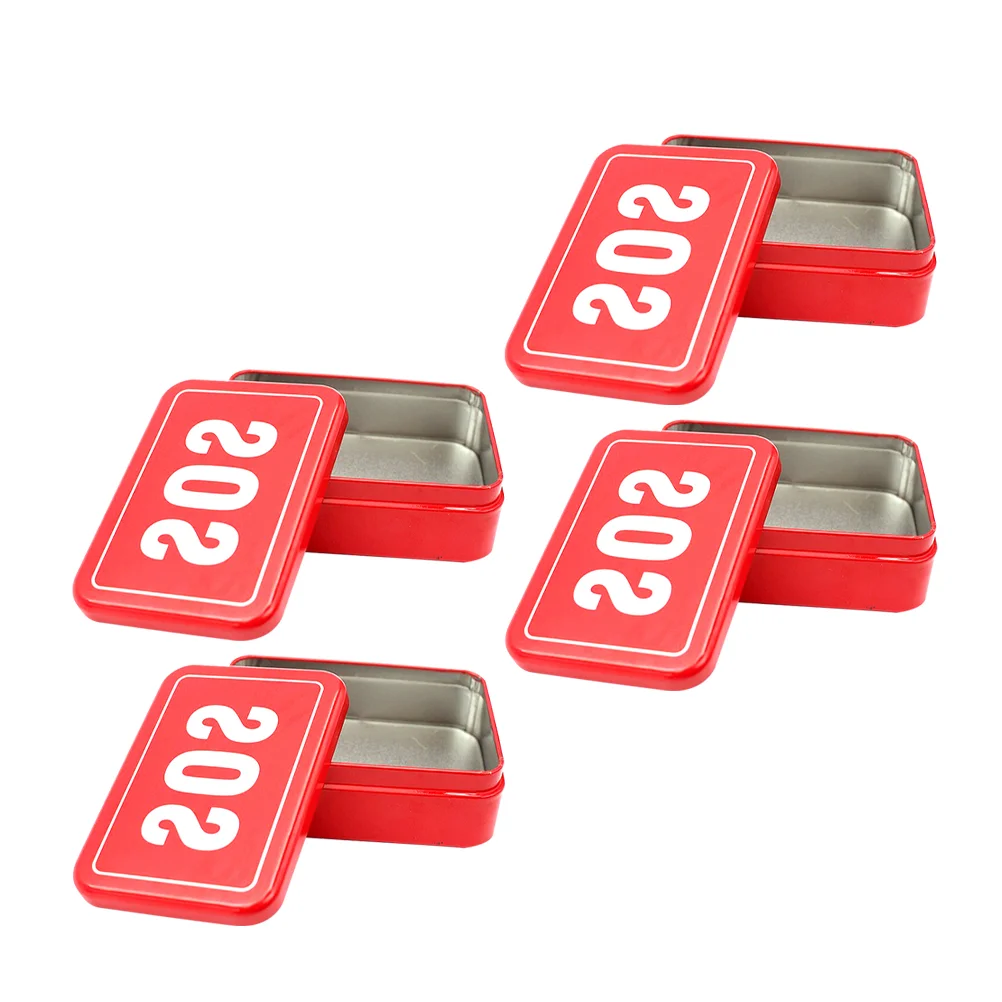 

4 Pcs Outdoor Tool and Equipment Box Container Boxes Case Storage Organizer for Travel Tinplate