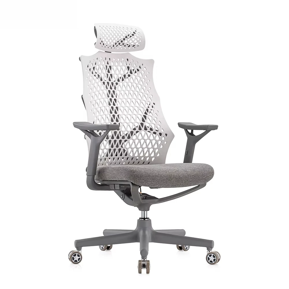 

Роскошное белое исполнительное кресло с регулируемым подголовником, современный дизайн, стиль Mesh Boss и эргономичное хромированное поворотное кресло для офиса