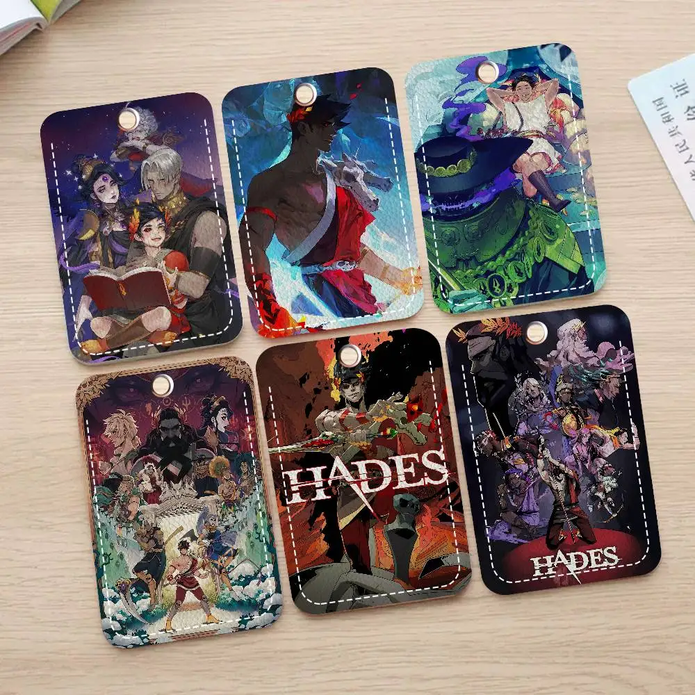 Amine H-Hades Rectangle Keychain Card Holder, Badge Credit Card Holder, Student ID Card Holder, Bus Cards Cover