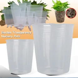 Pots de pépinière transparents de jardin, tasse de nutrition de plantation, récipient de propagation d'orchidées, sac de semis, bol de fleurs de nutrition