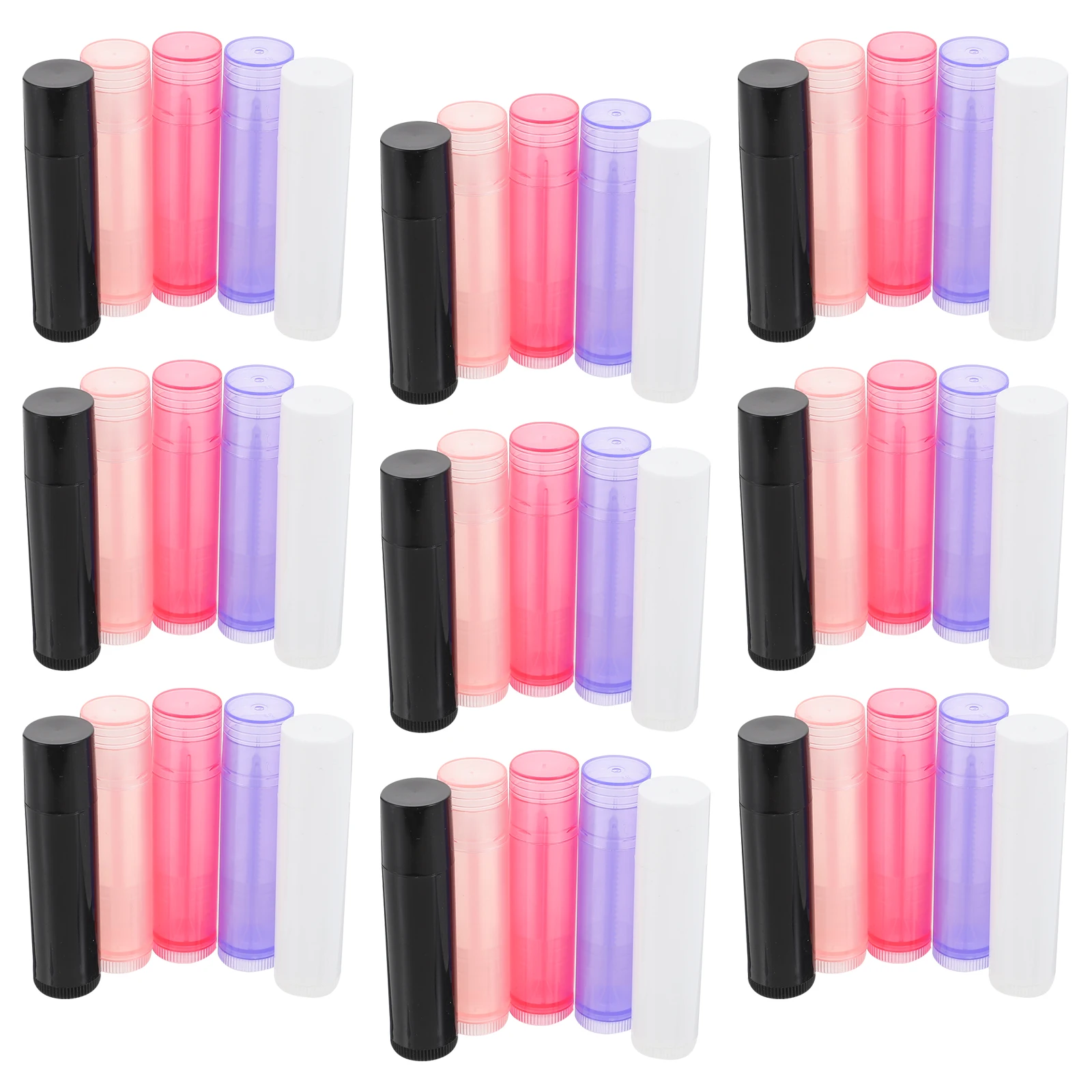 

50Pcs Plastic Lipstick Tubes Empty Containers for Lip Gloss Lip Cream Storage Fine Workmanship Compact Trip