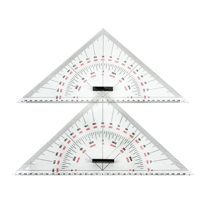 

ipiip 2Pcs Geometry Rulers Protractor 300mm Ruler for Teaching Engineering Drawing Ruler Geometry Math Ruler