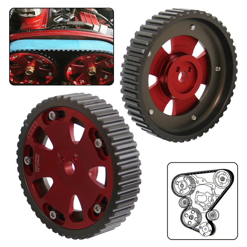 

Cam Gears Pulleys Fit for Mitsubishi Lancer EVO1-9 Pajero RVR Canter Dion Airtrek 4G63 4G63T 2L