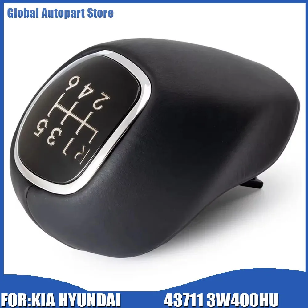 Palanca de palanca de cambios de cuero de 6 velocidades para Kia RIO RIO5 2012-2015 Hyundai Veloster 2012-2016 437113W400HU 437113W400HU 437113W400