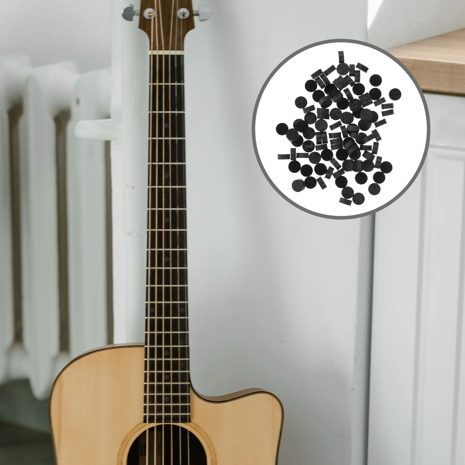

100Pcs Fingerboard Dot Acrylic Inlay Material Guitar Binding Point for Acoustic Classical Guitar Mandolin Ukulele Round