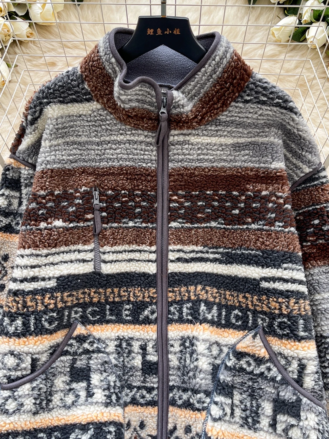 الكورية Sle المرأة معطف فرو الضأن فضفاض طويل Sve الوقوف طوق قمة دافئة Faionable الشتاء ملابس خارجية جزيرة Feifei #3