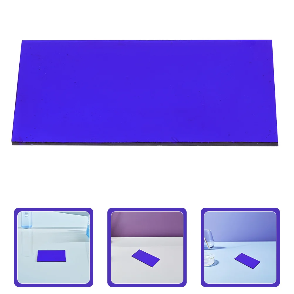 

2Pcs Cobalt Glass Plate 5x10cm Flame Test Sheet for Chemistry Experiment Tools Laboratory Flame Analysis Device Science