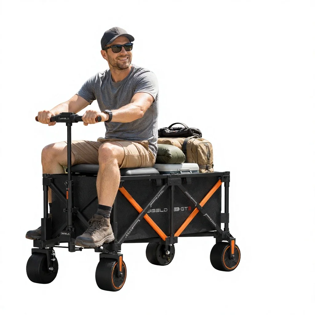 Aerospace Grade Aluminum Alloy Stainless Steel Material Foldable Shopping Camping Electric Wagon High Performance Eco-Friendly