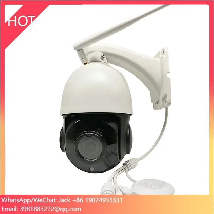2-Megapixel-5-Megapixel-WLAN-PTZ-Kamera für den Außenbereich mit Mikrofon/Audio/Mikro-SD-Kartenfunktion