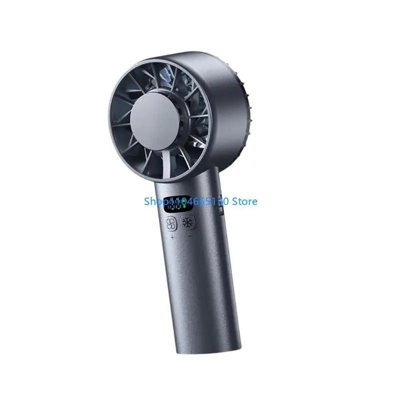 Ventilador enfriamiento ajustable portátil Ventilador digital 5200má Conveniente Textura plástico ventilador oficina