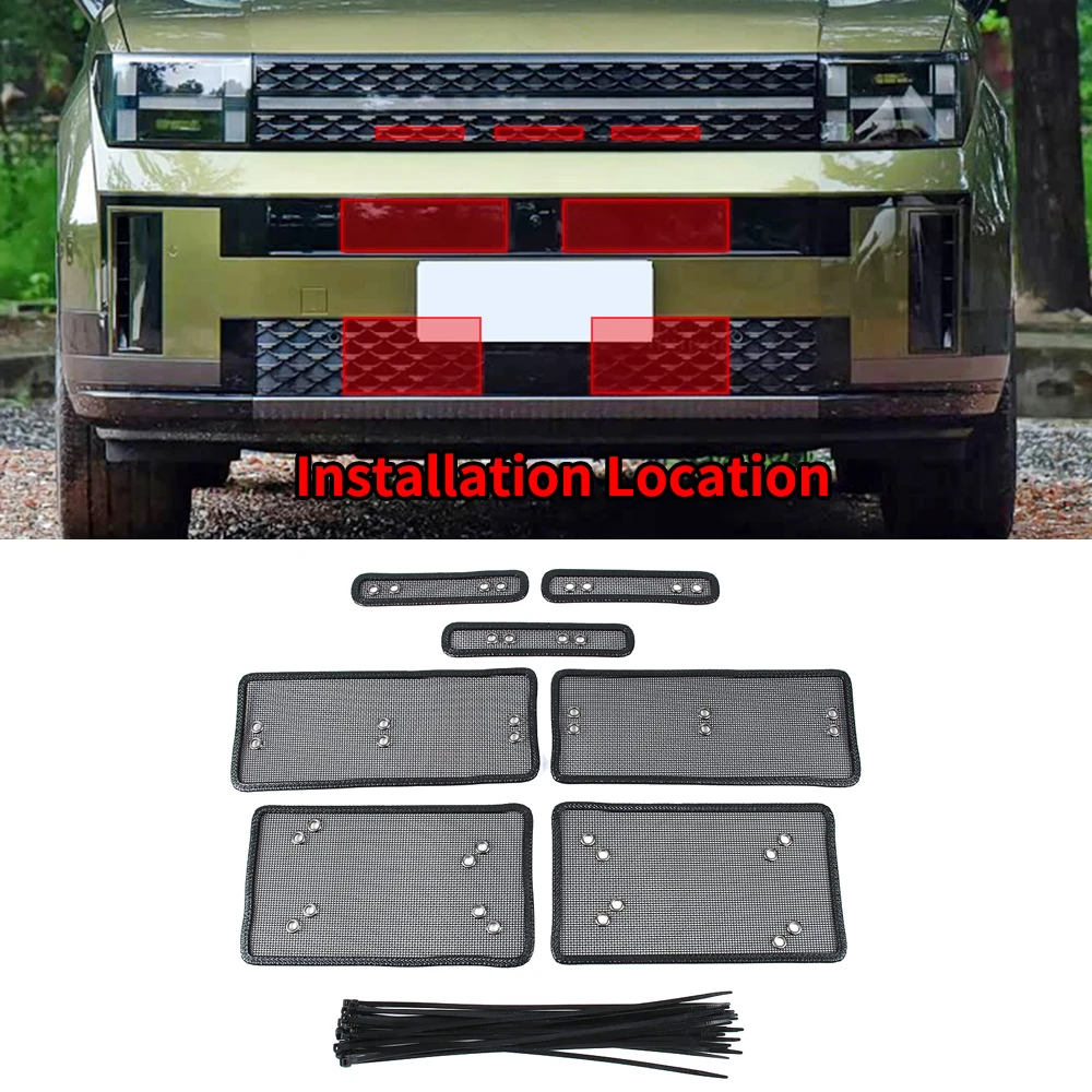 for Hyundai Santa Fe MX5 2024-2026 SANTAFE Front Grills Insect Net Radiator Condenser Protective Cover Anti Insect Sand Mesh