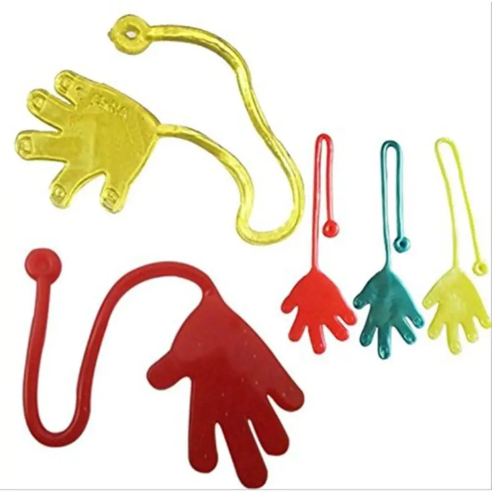 1pc Novelty Funny Plastic Elasticity Flexible Stretchable Sticky Palm Climbing Wall Creative Tricky Toy For Kids Children Gift