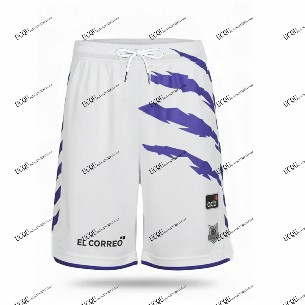 بلباو سلة 2025-26 الدوري خمر جديد وصول شورت كرة السلة اسبانيا ثلاثية الأبعاد طباعة المنزل بعيدا رياضي نمط غير رسمي الكبار للجنسين