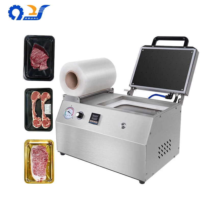 AM-260VS Fully Automatic MAP Food Tray Sealer for Ready-to-Eat Meal Export Packaging