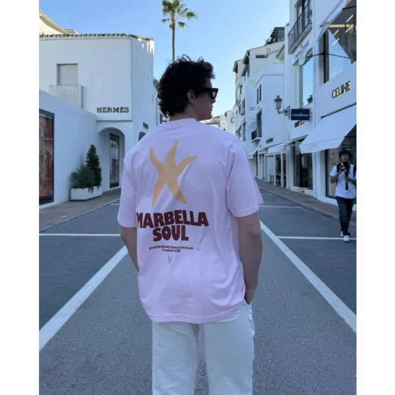 

Summer fashion trend new pattern printing pure cotton sports popular T-shirt casual loose street top unisex