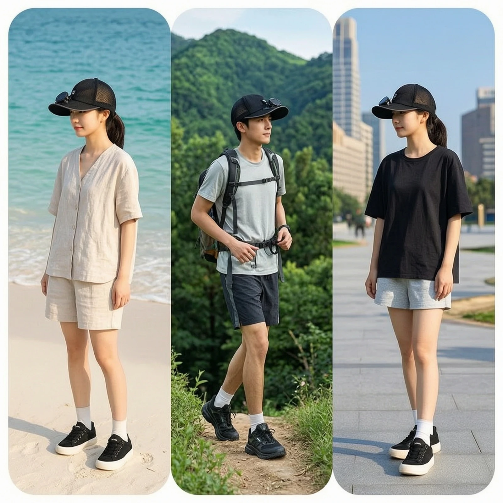 Solar Fan Hat Handshands-off Rechargeable Fan Cap Cooling Baseball Cap Protection for Gardeners, Yard Work, Fishing