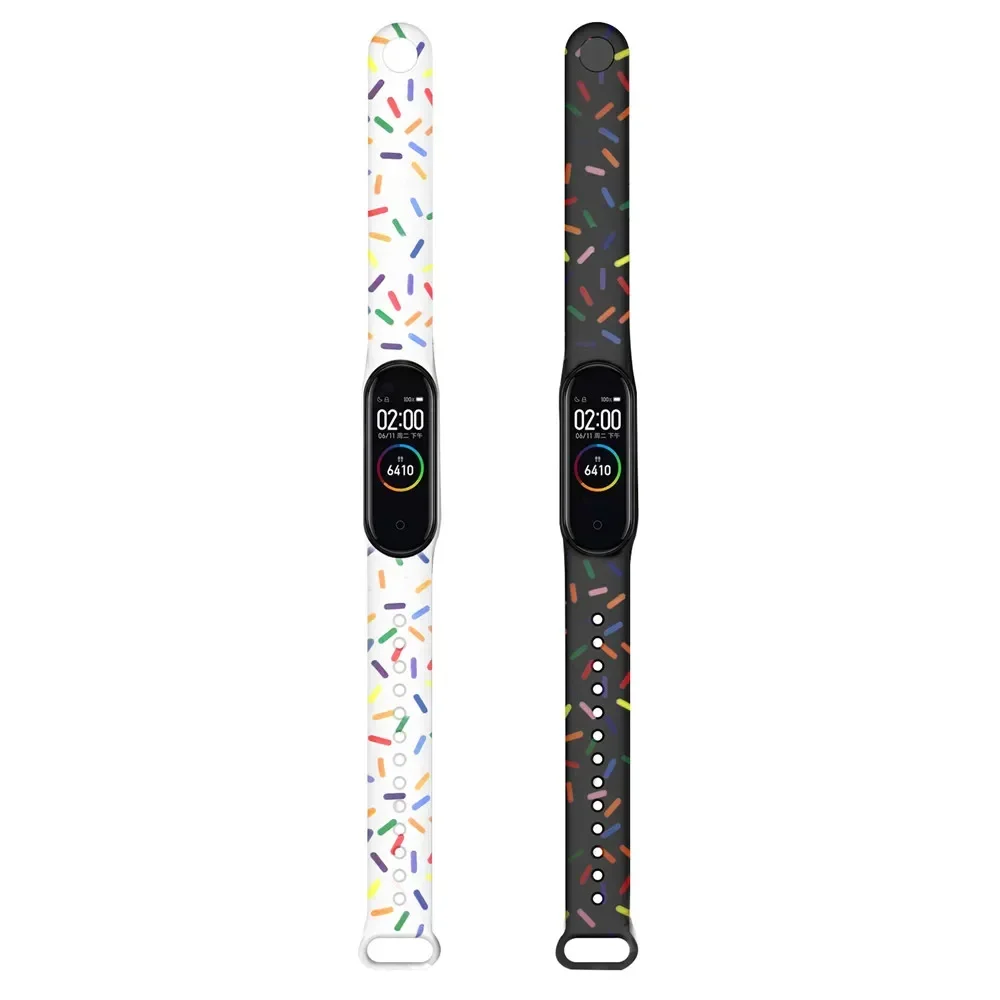 Rainbow TPU Wristbands For Xiaomi Mi Band 9 8 Watch Strap Sports Soft Silicone Pride Edition Watchbands For MI Band 8 9