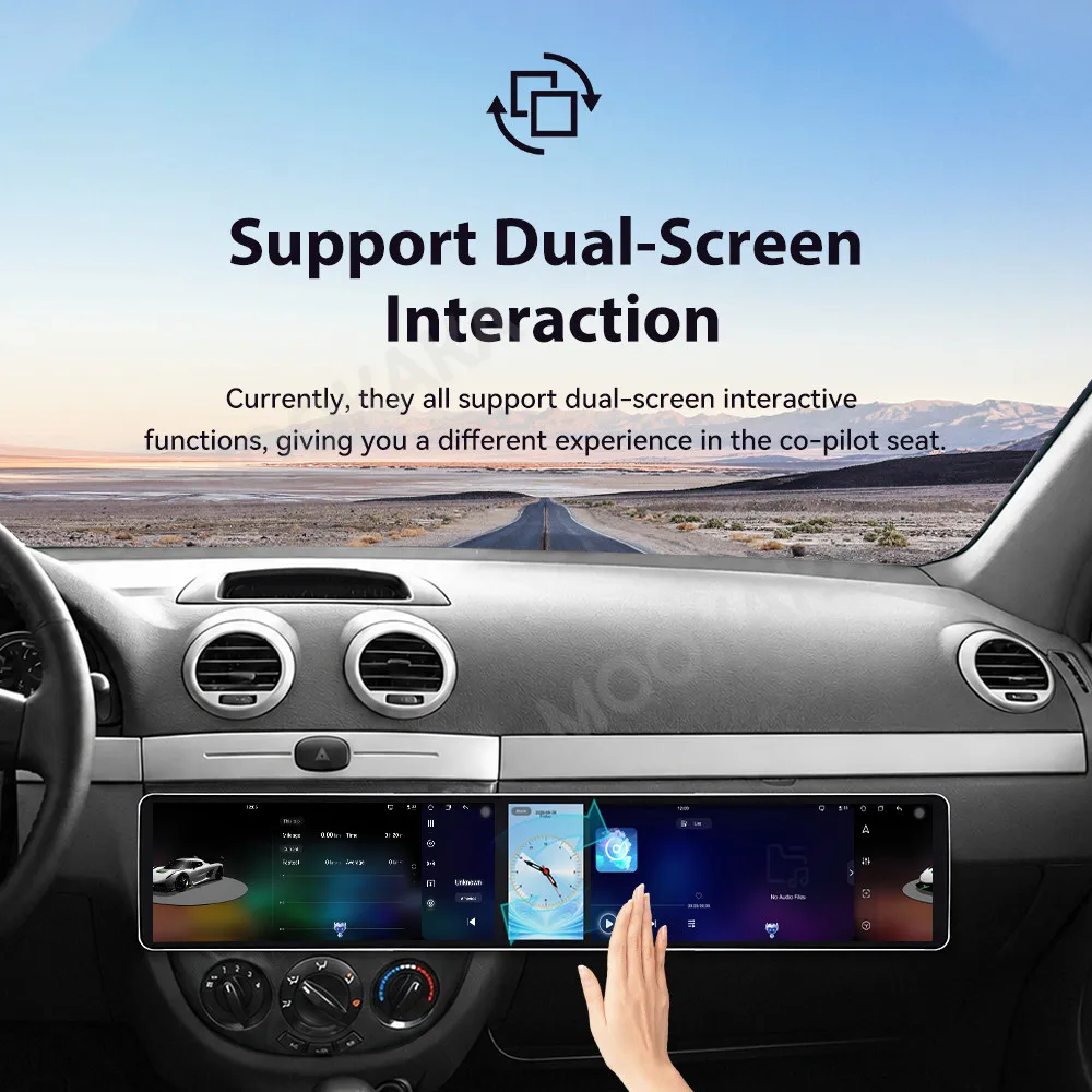 Android 15 Dual 12.3 Inch Triple Screen For Buick Excelle HRV 2004-2008 Auto Stereo Radio Multimedia Player GPS Wireless CarPlay