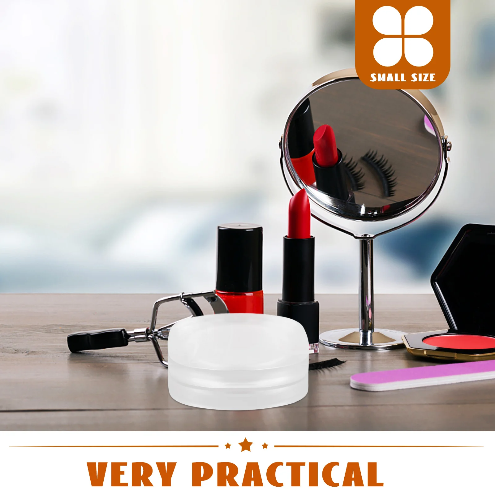 

3Pcs Empty Makeup Containers Transparent Frosted Portable Eyeshadow Blusher Storage Trays Travel Makeup Organizer