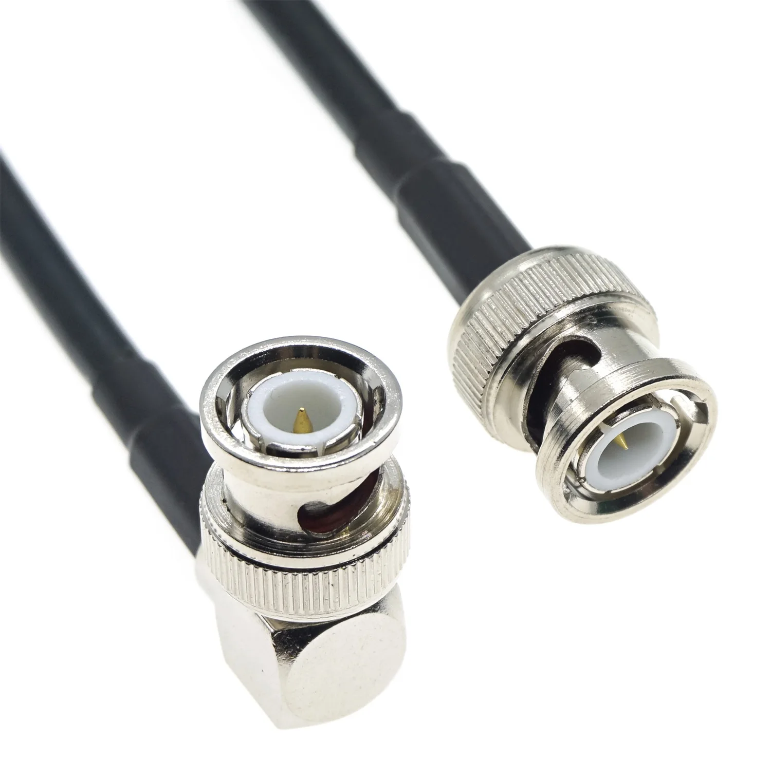 RG58 BNC Male Female to BNC Male Female Jack Plug Right Angle Connector RF Coax Coaxial Cable Wire Pigtail Jumper Extension cord