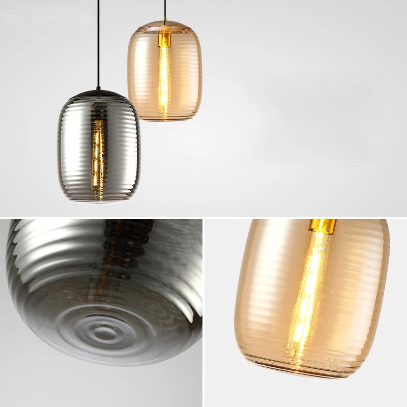 April Moderne Gouden Led Hanglampen Industriële Creatieve Glazen Ontwerp Hanglamp Voor Thuis Dineren Woonkamer Slaapkamer Decor