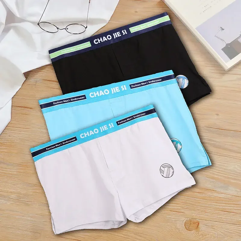 1 قطعة محب Jez ملابس داخلية للرجال مشروط القطن الملاكمين فضفاضة مثير الرياضة تنفس الرجال سراويل بوكسر