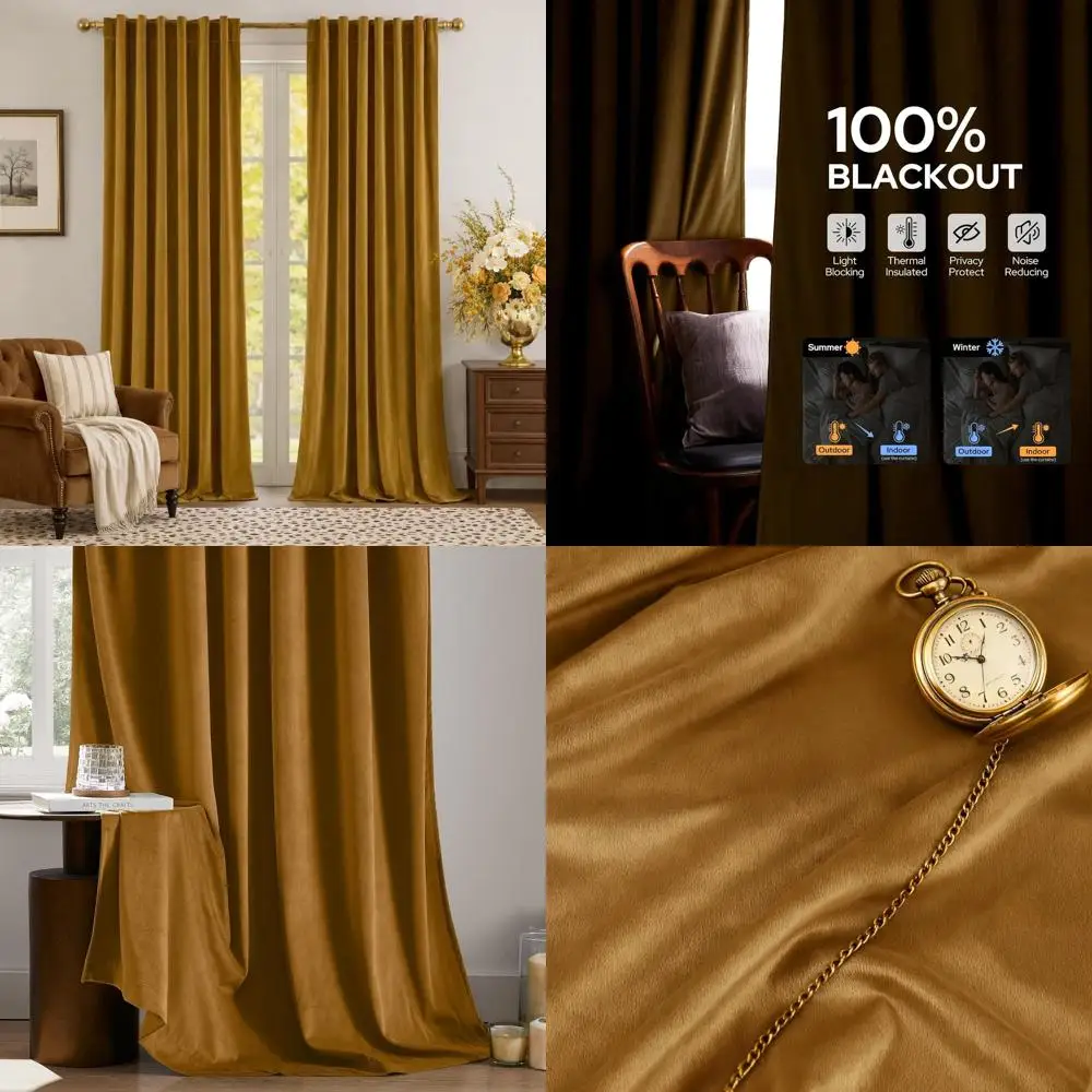 

Роскошные бархатные шторы блэкаут, термоизолирующие для зимы, в винтажном рождественском стиле, 52x84, 2 панели