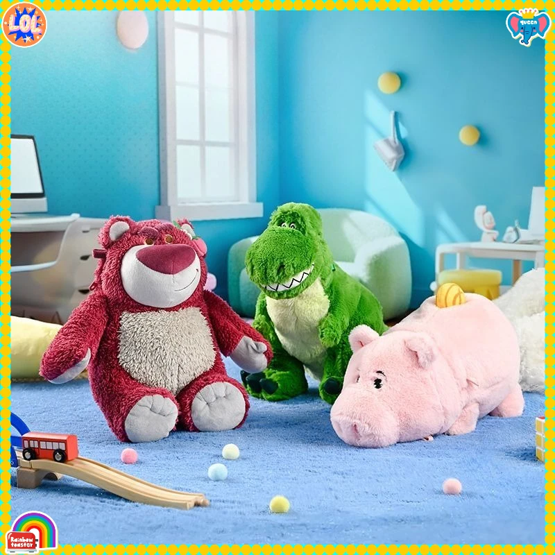 

2025 New Disney Authentic Toy Story Plush Bag Potdemiel Honey Jar Strawberry Bear Rex Hamm Pig Kawaii Cartoon Shoulder Bag