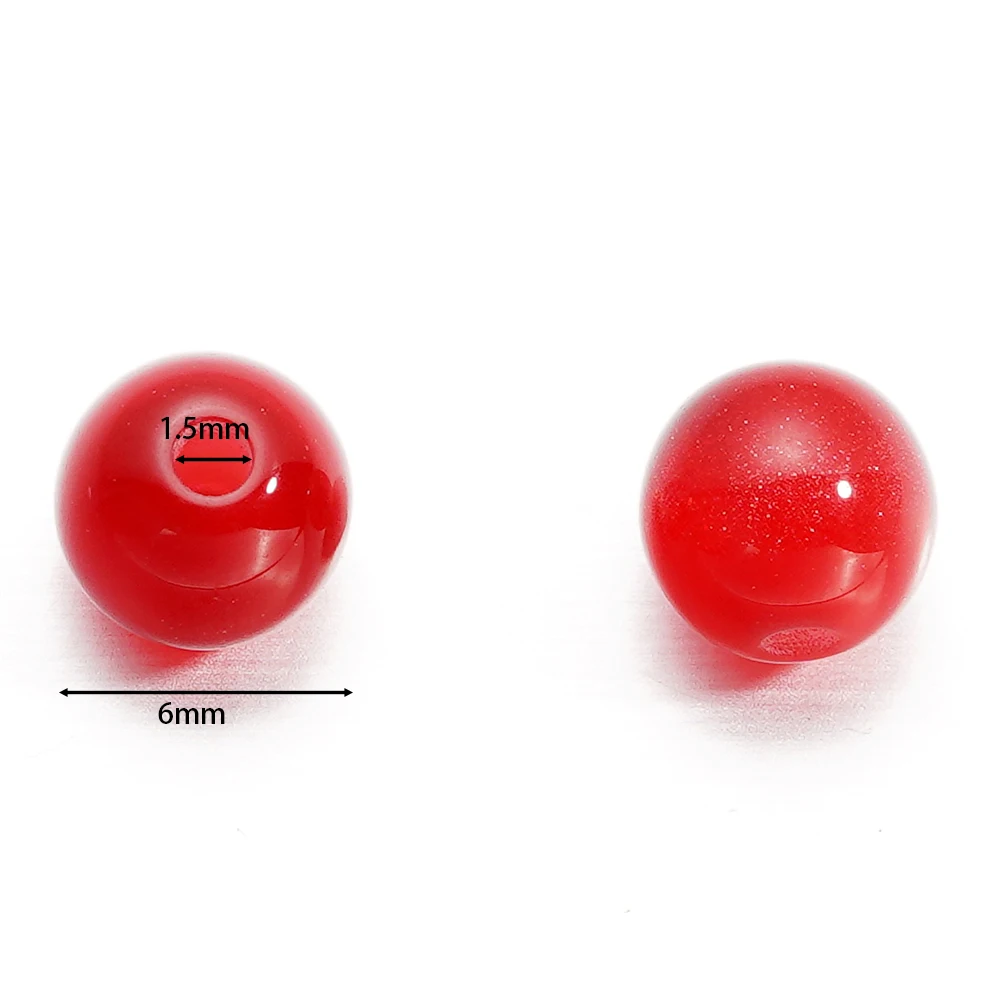 10pcs 6mm Resin Cat Eye Shape Bead Loose Spacer Charms Beads for Jewelry Making DIY Cute Bracelet Necklace Earring Supplies