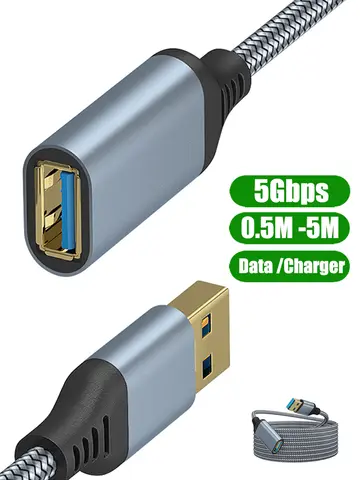 High Speed USB 3/2.0 Extension Cable Type A Male to Female For Hard Disk Flash drive TV Printer PC Xbox Extender Data Long Cord