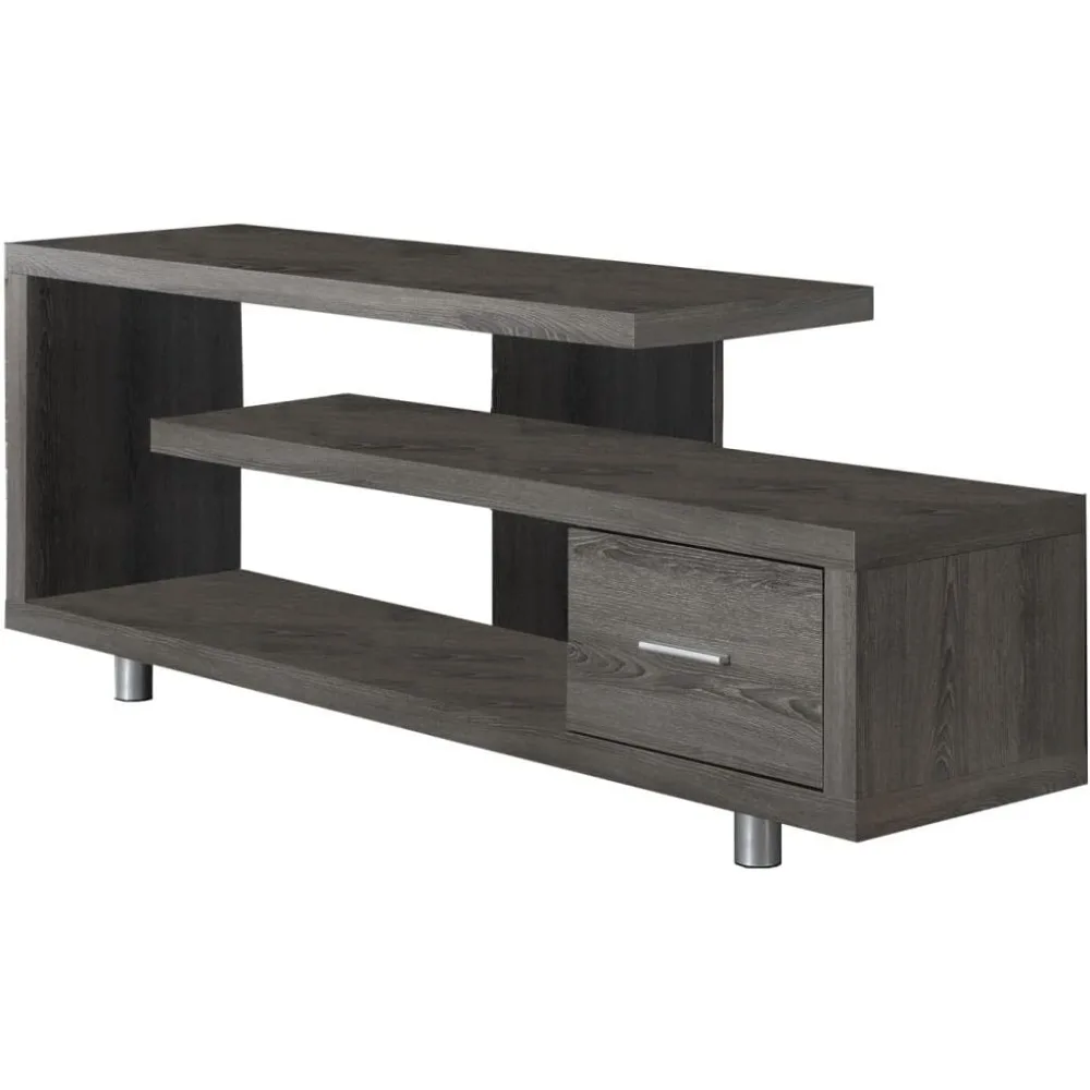 TV Stand with 1 Drawer, 60"W, White