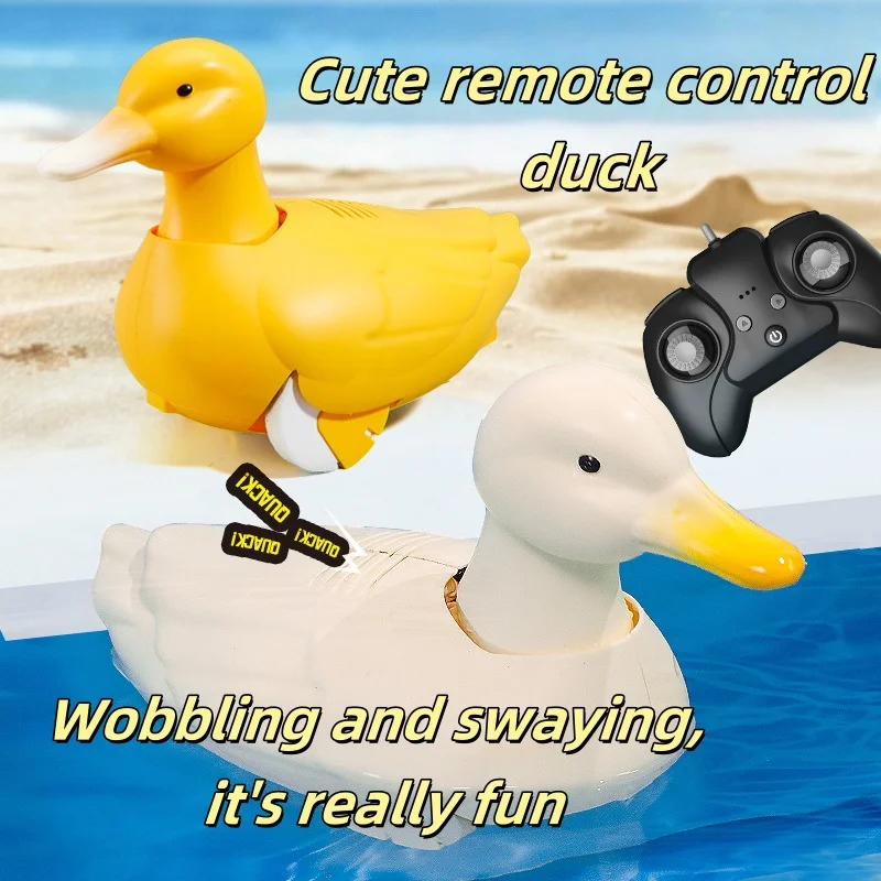 لعبة جديدة برمائية 2.4G للتحكم عن بعد على شكل بطة للأطفال لشحن لعبة قارب التحكم عن بعد في مياه الزواحف