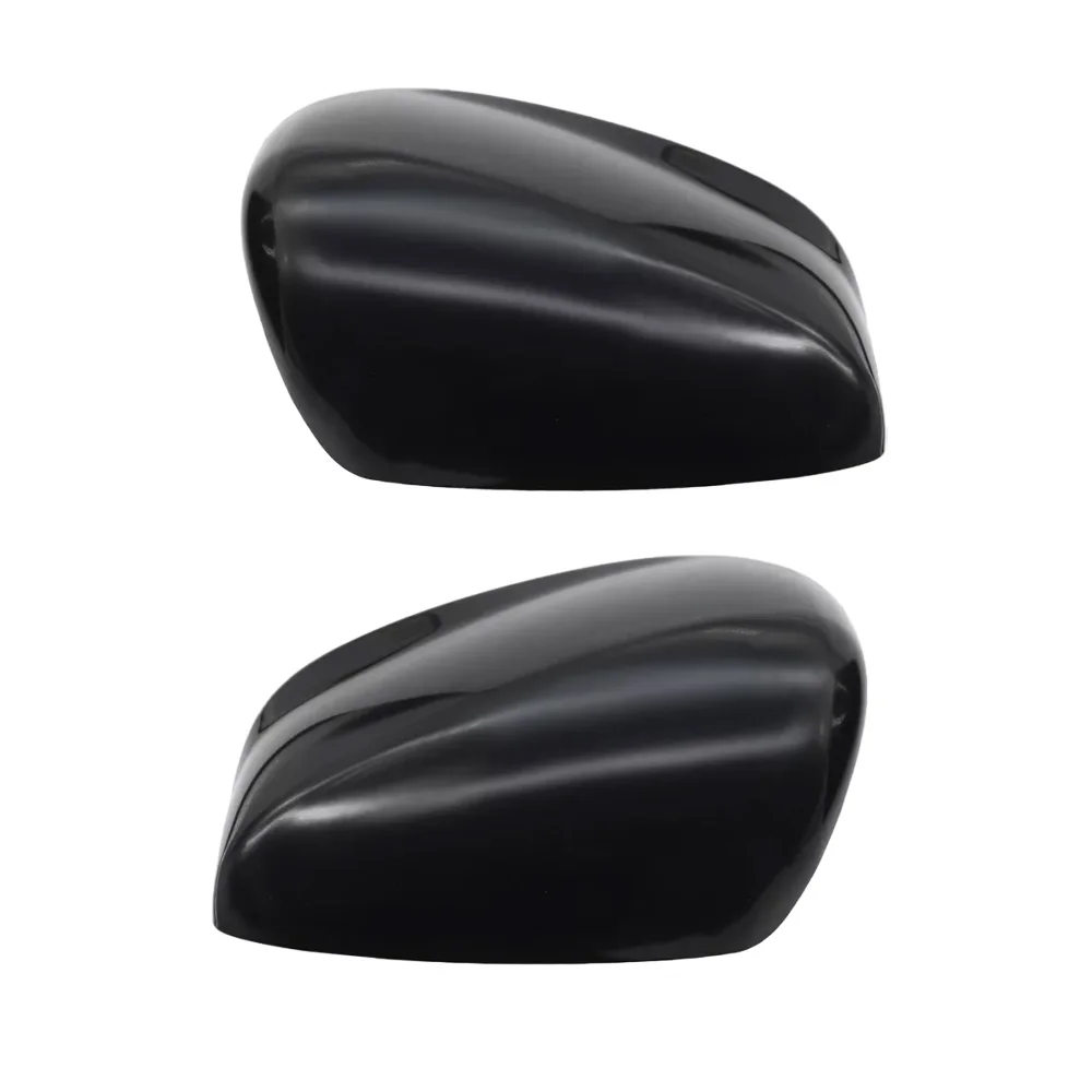 Pair Car Side Door Wing Rear Mirror Cover Cap Unpainted Black for Honda Accord 2008 2009 2010 2011 2012 2013 US Version 