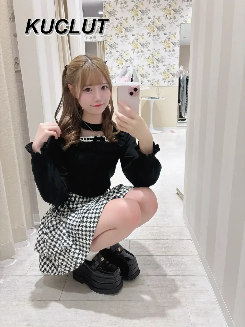 Jersey de estilo japonés con cuello con volantes, suéter con mangas abullonadas, Top ajustado de manga larga, suéteres de punto para Otoño e Invierno para mujer