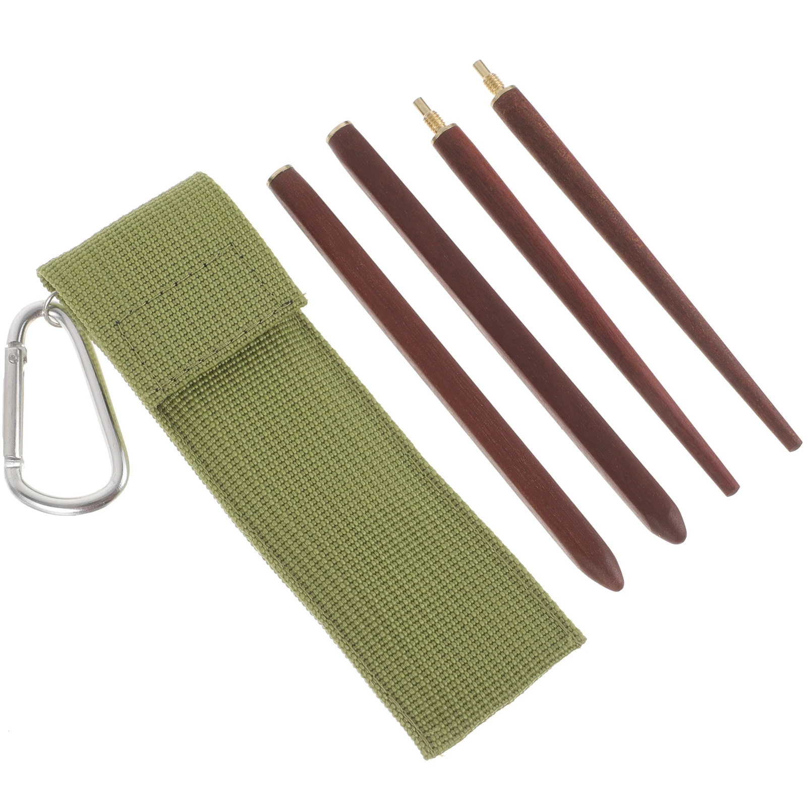 

Reusable Camping Chopsticks Solid Wood Metal Cutlery Travel Trainer Toddler Easy Clean Durable Foldable Storage Outdoor