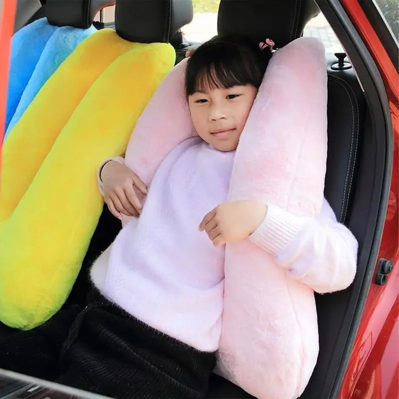 Travel Pillows For Kids Soft Car Sleeping Pillow For Adults Removable Lightweight Sleeping Neck Pillow Neck & Headrest Seat Belt