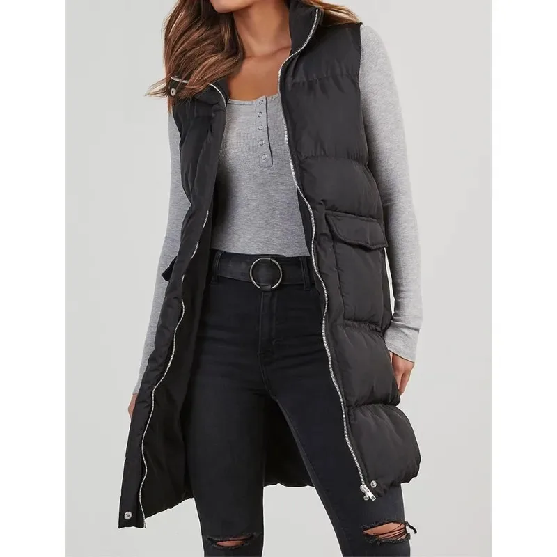 

Women's Warm Winter Coat Long Hooded Down Jacket Quilted Outdoor Vest