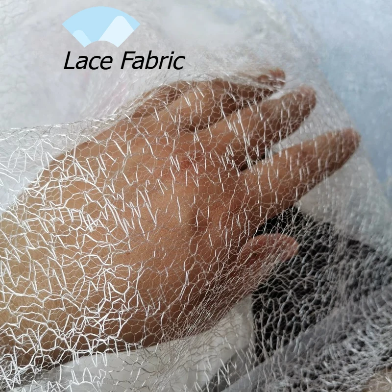 

Gold Silver Thread Spider Web Tulle Lace Fabric for Wedding Dress Bridal Gown Party Evening Dress DIY Sewing Wedding Decoration