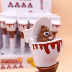 3pcs Creative Ballpoint Pen Funny Pushable Toilet Poop Cartoons Roller Ball Pen Student Spoof Kids Gifts Promotional Gifts