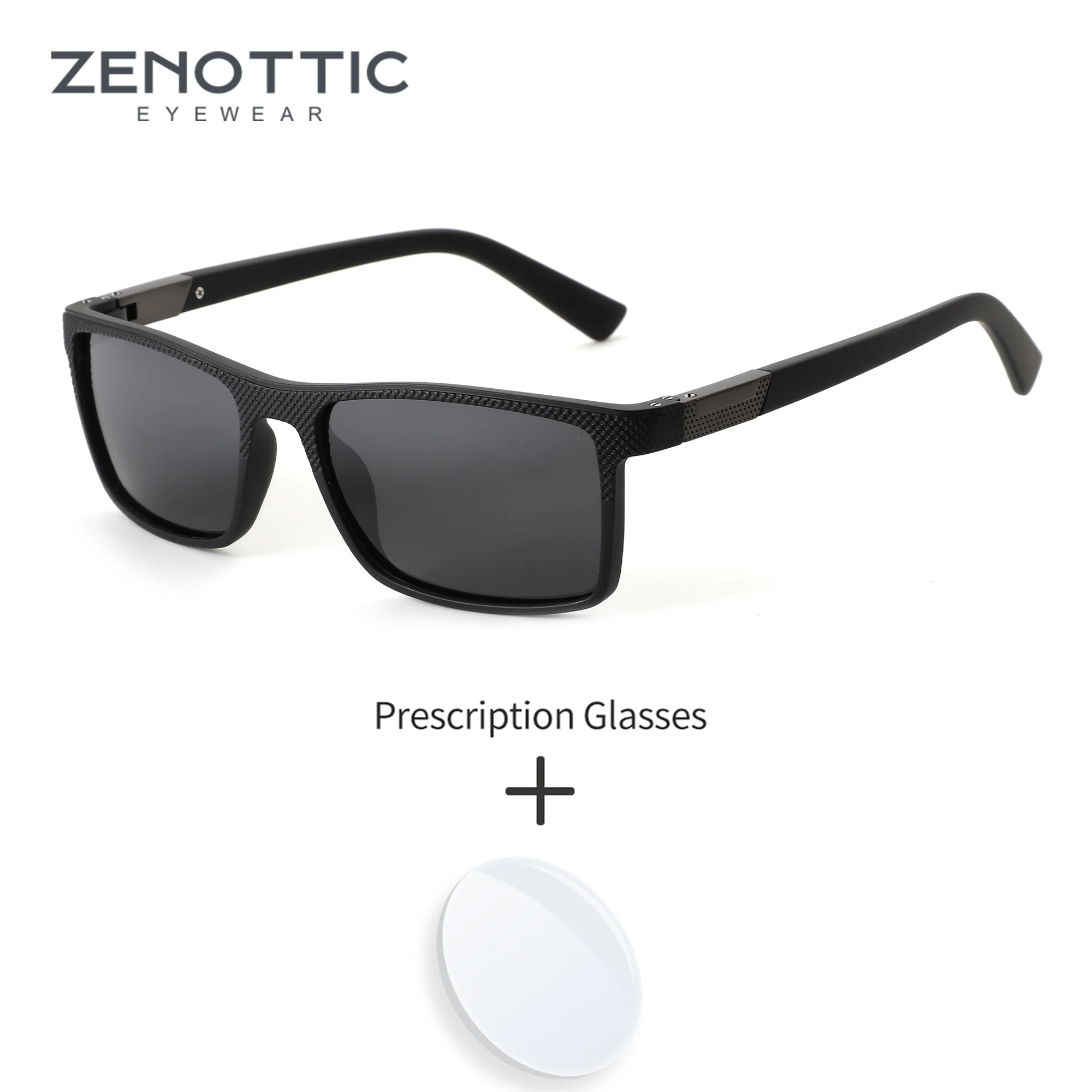 

ZENOTTIC S Size Popular TR90 Polarized Sunglasses Prescription For Men UV400 Protection Square Progressive Optical Sun Glasses