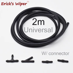 Erick's Wiper 5Pcs/Set DIY Windscreen Car Water Wiper Nozzle Washer Spray Jet Hose Pipe & 4 Pcs Black Connectors Car Accessories