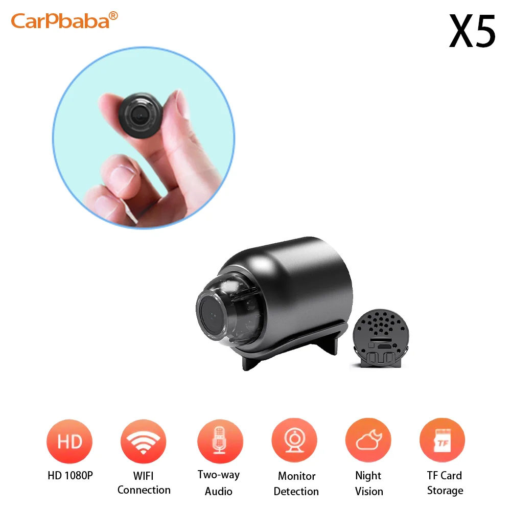 

X5 HD 1080P Mini WiFi Camera IR Night Vision Motion Detection Wide Angle IP Cameras Home Security Camcorders 2.4G WIFI